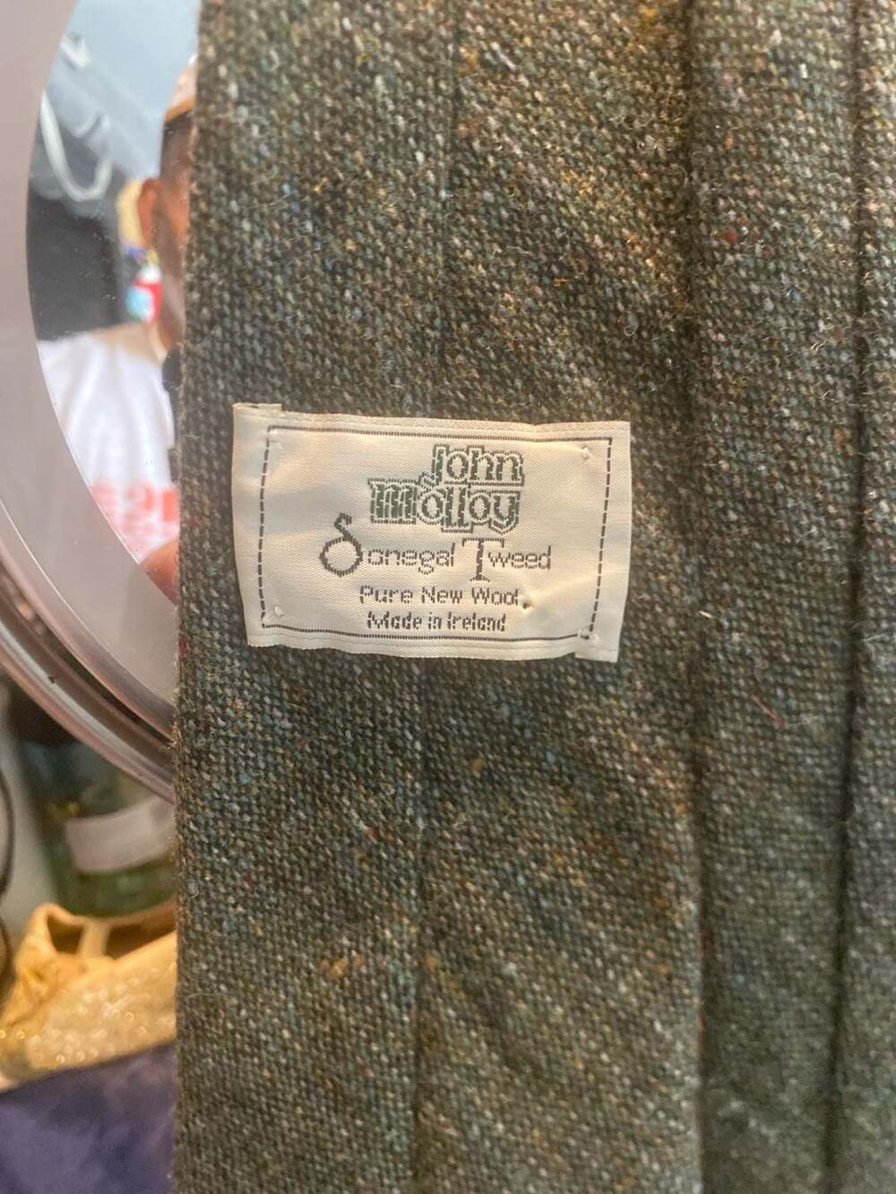 John Molloy Donegal Tweed Pure New Wool Tie Made in Ireland Green